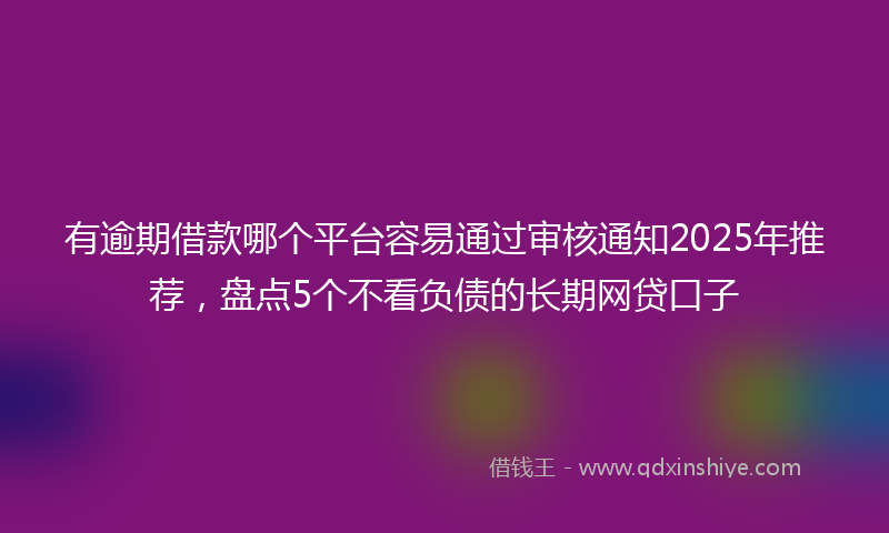 有逾期借款哪个平台容易通过审核通知2025年推荐，盘点5个不看负债的长期网贷口子