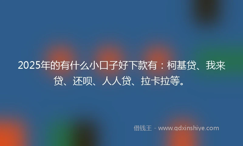 2025年的有什么小口子好下款有：柯基贷、我来贷、还呗、人人贷、拉卡拉等。