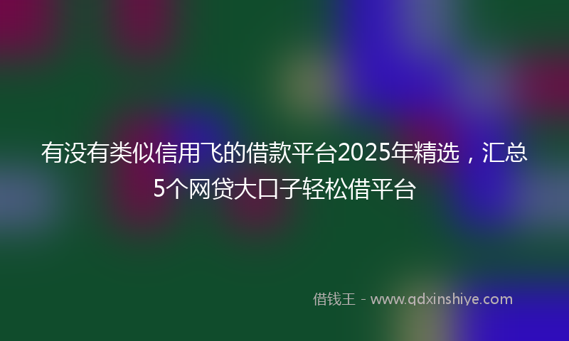 有没有类似信用飞的借款平台2025年精选，汇总5个网贷大口子轻松借平台