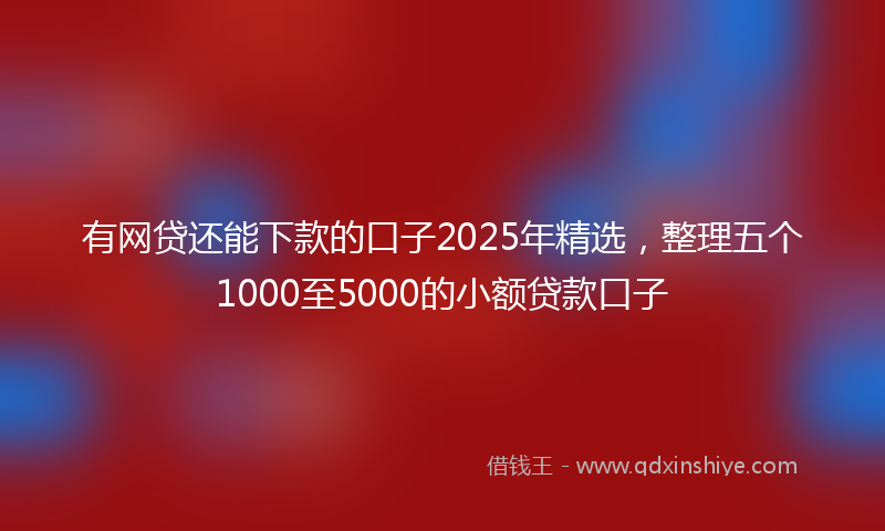 有网贷还能下款的口子2025年精选，整理五个1000至5000的小额贷款口子