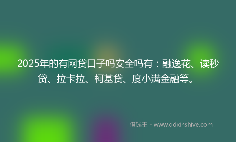 2025年的有网贷口子吗安全吗有：融逸花、读秒贷、拉卡拉、柯基贷、度小满金融等。