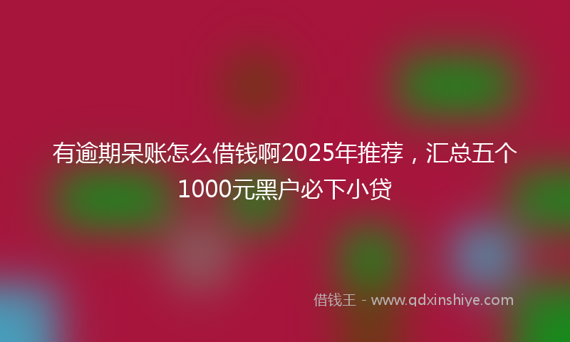有逾期呆账怎么借钱啊2025年推荐，汇总五个1000元黑户必下小贷