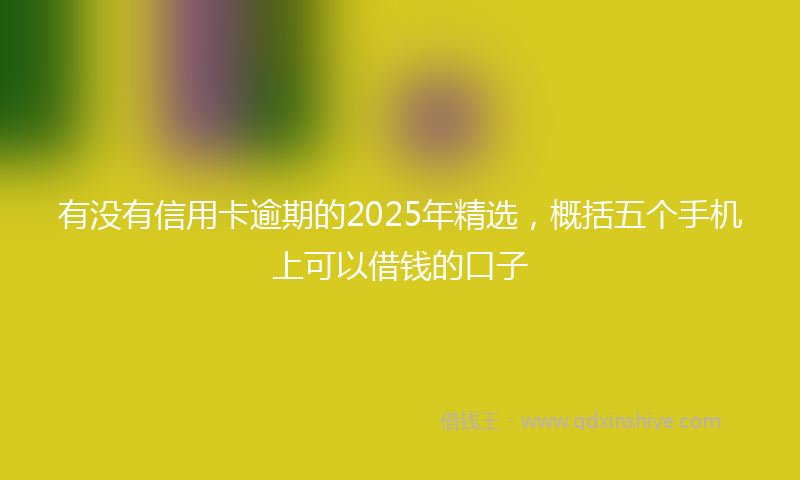 有没有信用卡逾期的2025年精选，概括五个手机上可以借钱的口子