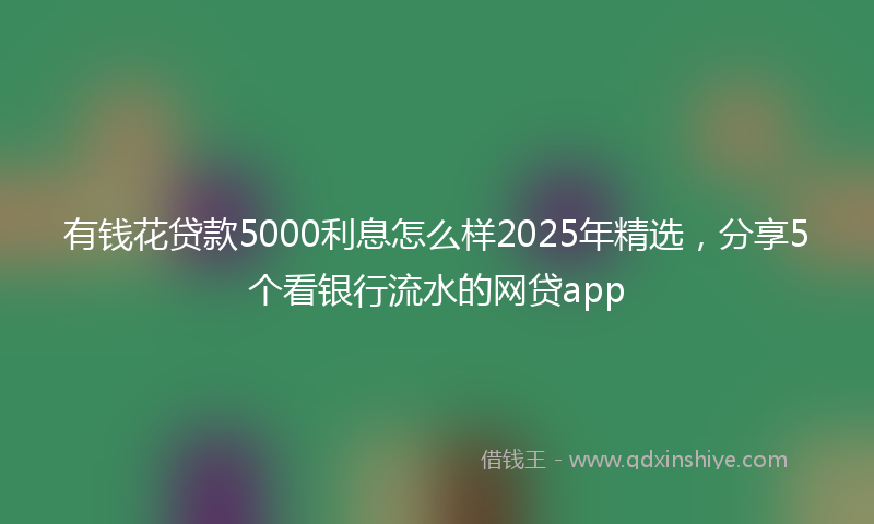 有钱花贷款5000利息怎么样2025年精选，分享5个看银行流水的网贷app