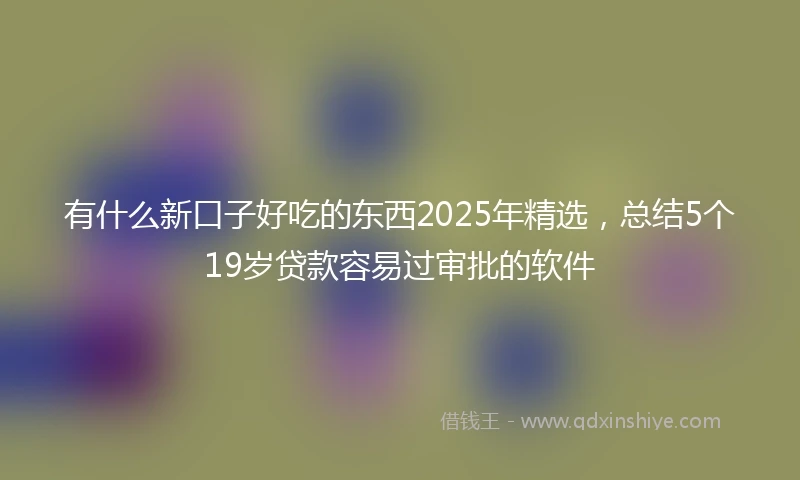 有什么新口子好吃的东西2025年精选，总结5个19岁贷款容易过审批的软件
