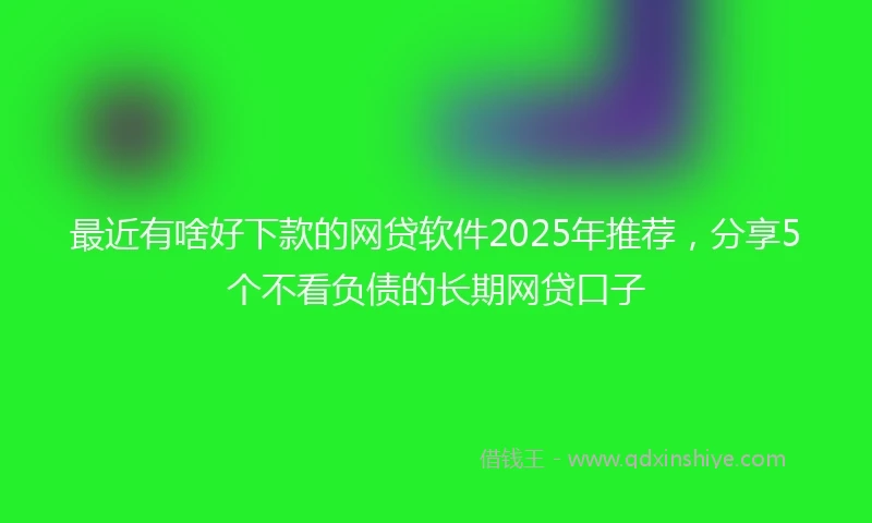 最近有啥好下款的网贷软件2025年推荐，分享5个不看负债的长期网贷口子