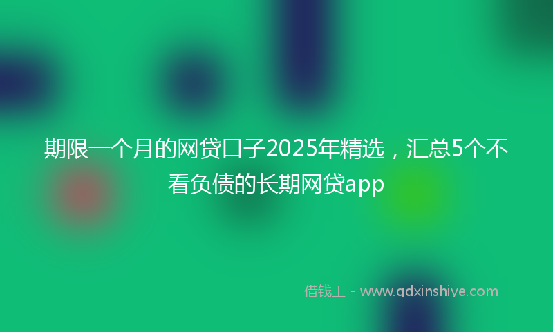 期限一个月的网贷口子2025年精选，汇总5个不看负债的长期网贷app