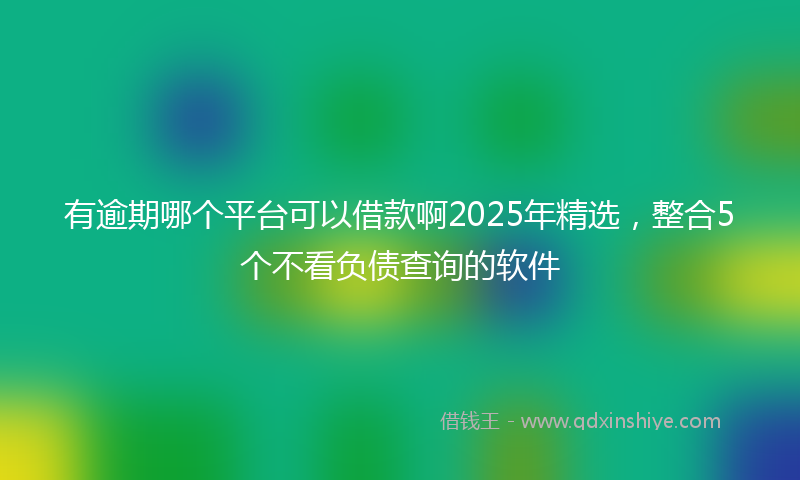 有逾期哪个平台可以借款啊2025年精选，整合5个不看负债查询的软件