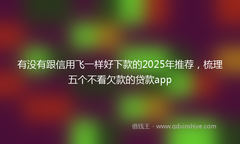 有没有跟信用飞一样好下款的2025年推荐，梳理五个不看欠款的贷款app
