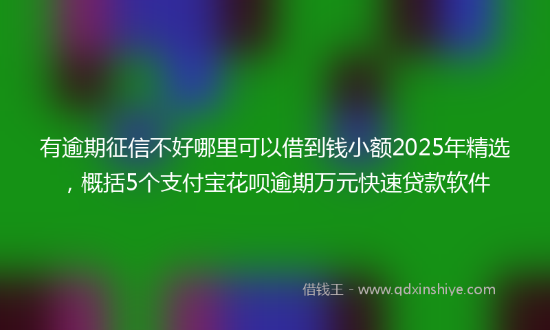 有逾期征信不好哪里可以借到钱小额2025年精选，概括5个支付宝花呗逾期万元快速贷款软件