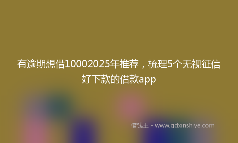 有逾期想借10002025年推荐，梳理5个无视征信好下款的借款app