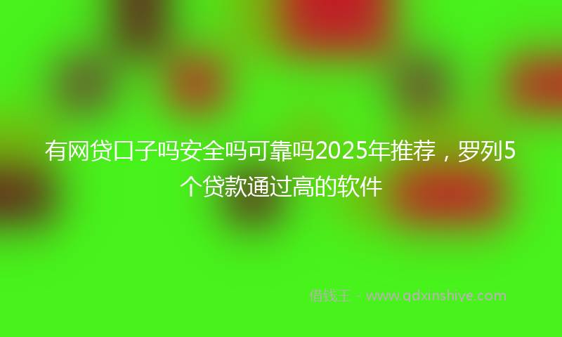 有网贷口子吗安全吗可靠吗2025年推荐，罗列5个贷款通过高的软件