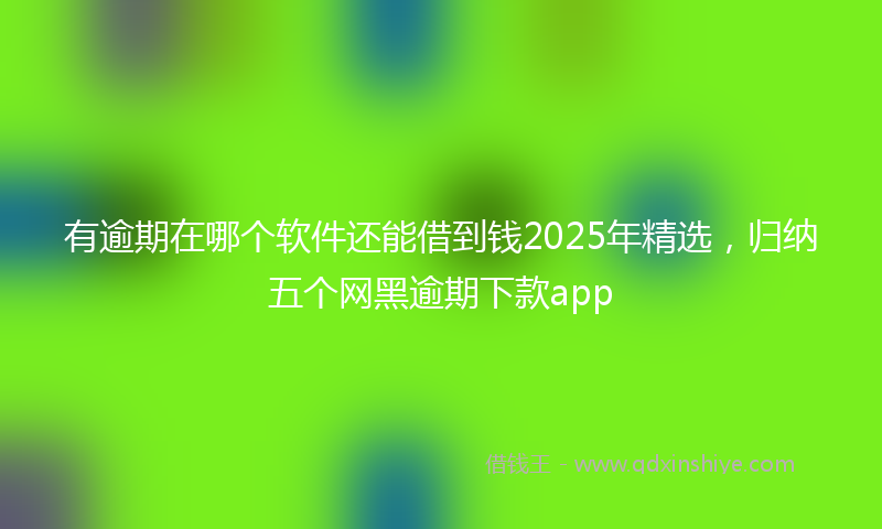 有逾期在哪个软件还能借到钱2025年精选，归纳五个网黑逾期下款app