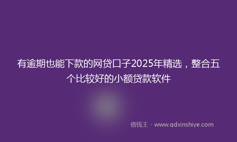 有逾期也能下款的网贷口子2025年精选，整合五个比较好的小额贷款软件