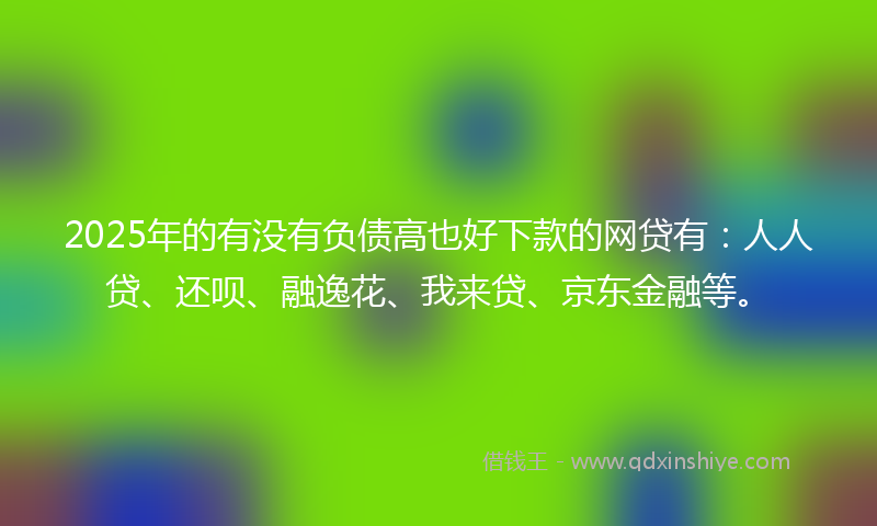 2025年的有没有负债高也好下款的网贷有：人人贷、还呗、融逸花、我来贷、京东金融等。