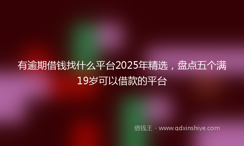 有逾期借钱找什么平台2025年精选，盘点五个满19岁可以借款的平台