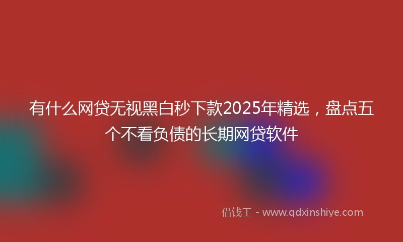 有什么网贷无视黑白秒下款2025年精选，盘点五个不看负债的长期网贷软件
