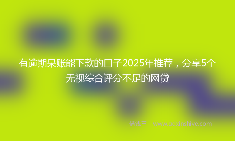 有逾期呆账能下款的口子2025年推荐,分享5个无视综合评分不足的网贷
