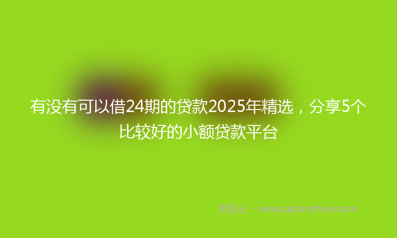 有没有可以借24期的贷款2025年精选，分享5个比较好的小额贷款平台
