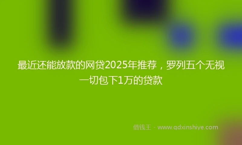 最近还能放款的网贷2025年推荐，罗列五个无视一切包下1万的贷款