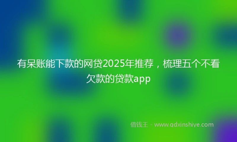 有呆账能下款的网贷2025年推荐，梳理五个不看欠款的贷款app