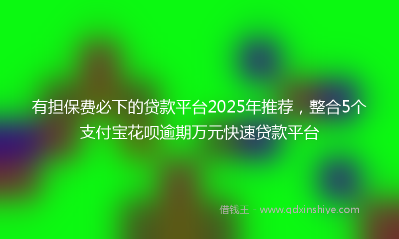 有担保费必下的贷款平台2025年推荐，整合5个支付宝花呗逾期万元快速贷款平台