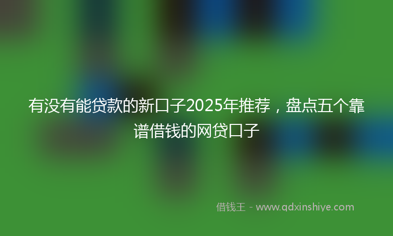 有没有能贷款的新口子2025年推荐，盘点五个靠谱借钱的网贷口子