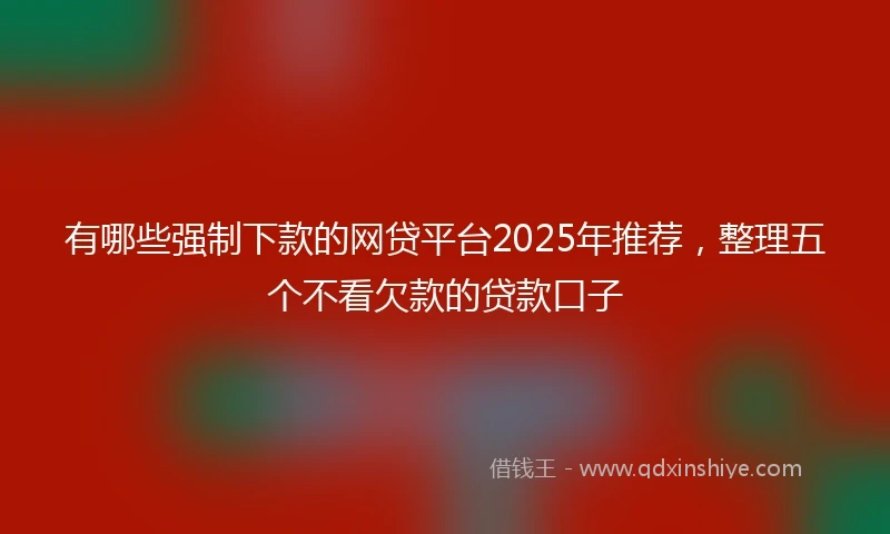 有哪些强制下款的网贷平台2025年推荐，整理五个不看欠款的贷款口子