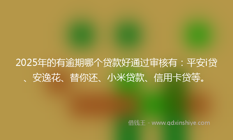 2025年的有逾期哪个贷款好通过审核有：平安i贷、安逸花、替你还、小米贷款、信用卡贷等。