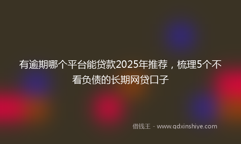 有逾期哪个平台能贷款2025年推荐，梳理5个不看负债的长期网贷口子
