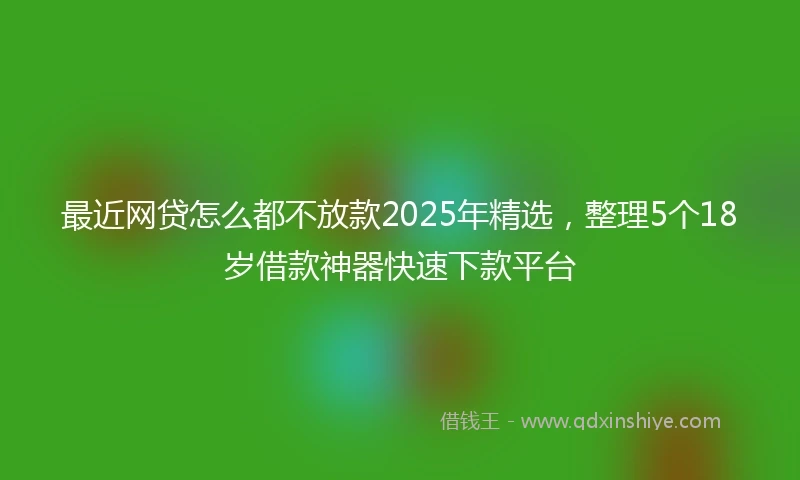 最近网贷怎么都不放款2025年精选,整理5个18岁借款神器快速下款平台