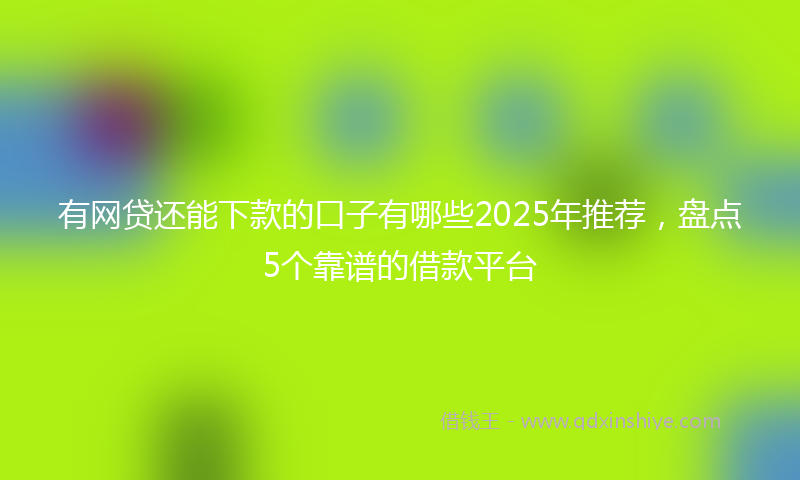 有网贷还能下款的口子有哪些2025年推荐，盘点5个靠谱的借款平台