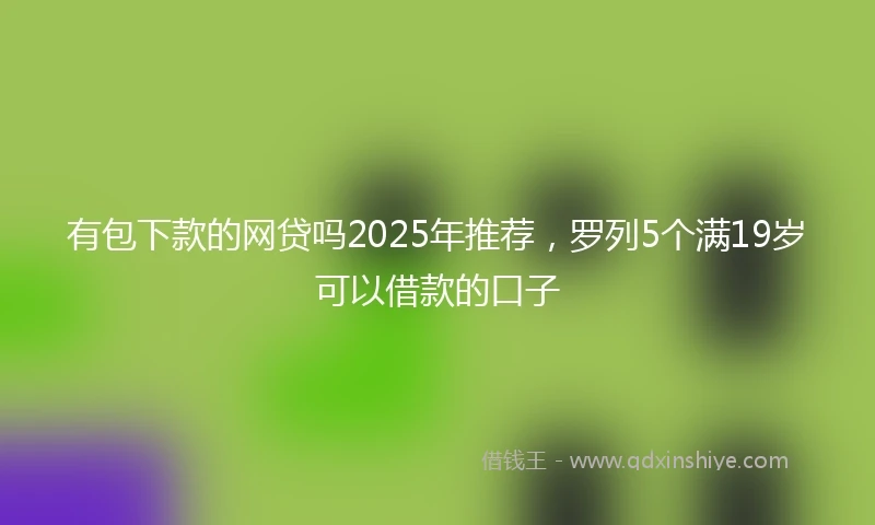有包下款的网贷吗2025年推荐，罗列5个满19岁可以借款的口子