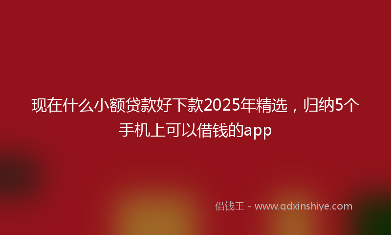 现在什么小额贷款好下款2025年精选，归纳5个手机上可以借钱的app