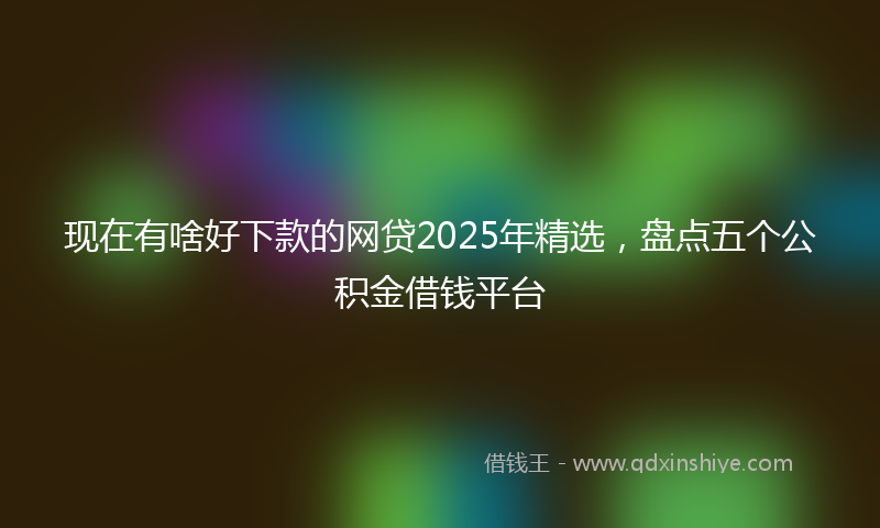 现在有啥好下款的网贷2025年精选，盘点五个公积金借钱平台