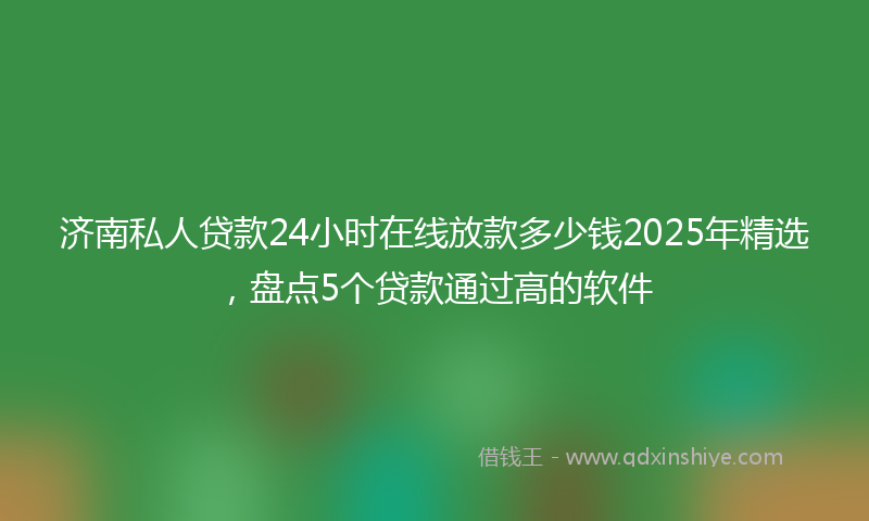 济南私人贷款24小时在线放款多少钱2025年精选，盘点5个贷款通过高的软件