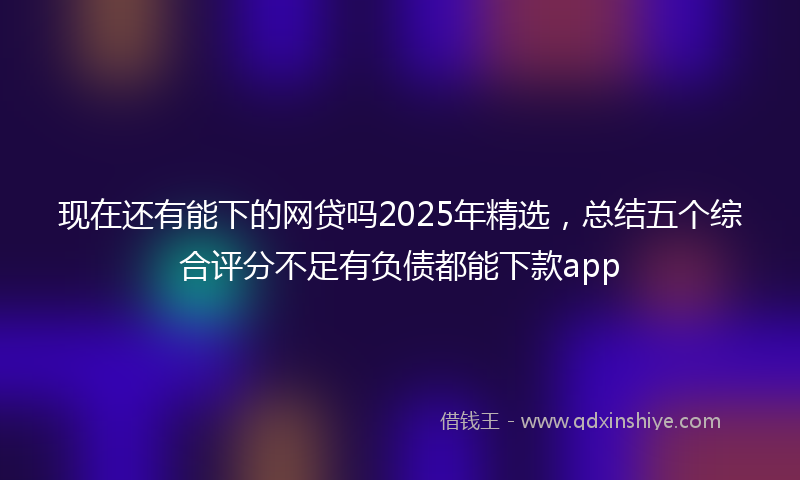 现在还有能下的网贷吗2025年精选,总结五个综合评分不足有负债都能下款app