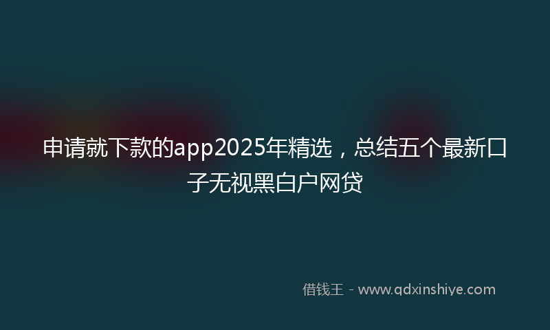 申请就下款的app2025年精选,总结五个最新口子无视黑白户网贷