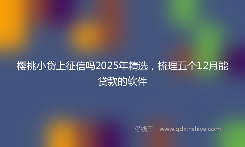 樱桃小贷上征信吗2025年精选，梳理五个12月能贷款的软件