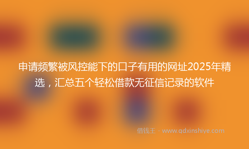 申请频繁被风控能下的口子有用的网址2025年精选，汇总五个轻松借款无征信记录的软件