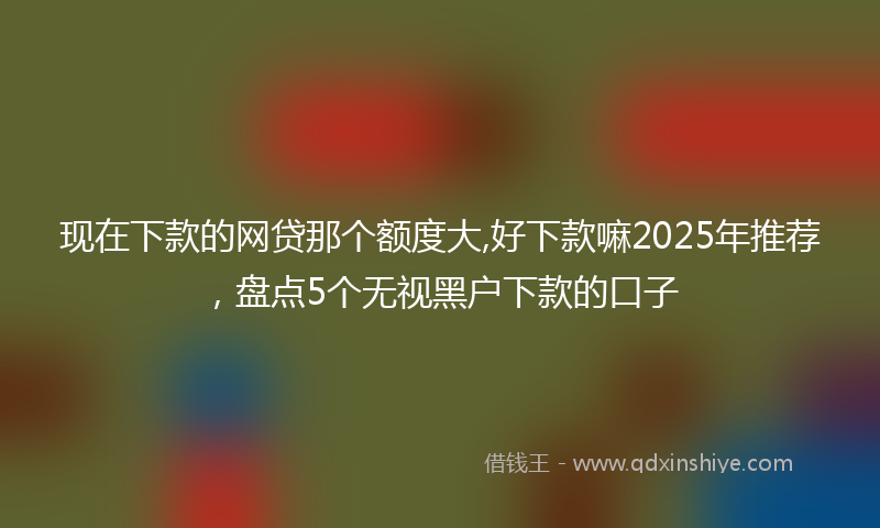 现在下款的网贷那个额度大,好下款嘛2025年推荐，盘点5个无视黑户下款的口子
