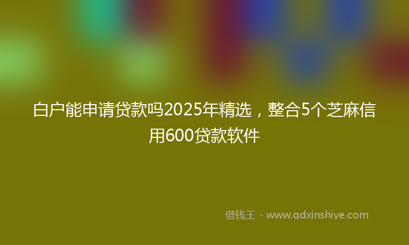 白户能申请贷款吗2025年精选，整合5个芝麻信用600贷款软件