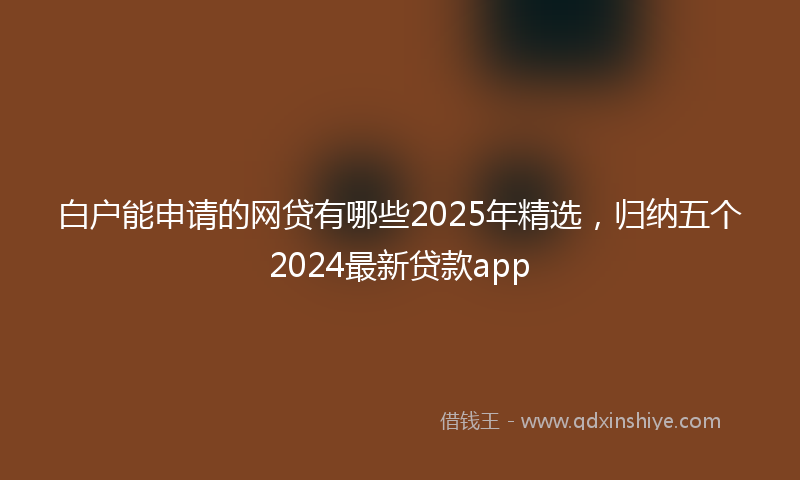 白户能申请的网贷有哪些2025年精选，归纳五个2024最新贷款app