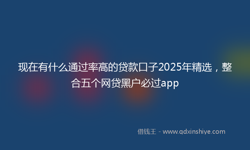 现在有什么通过率高的贷款口子2025年精选，整合五个网贷黑户必过app