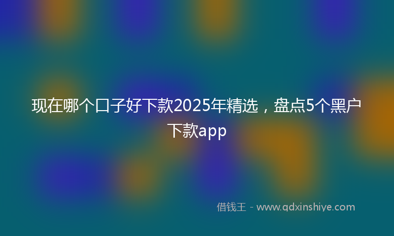 现在哪个口子好下款2025年精选，盘点5个黑户下款app