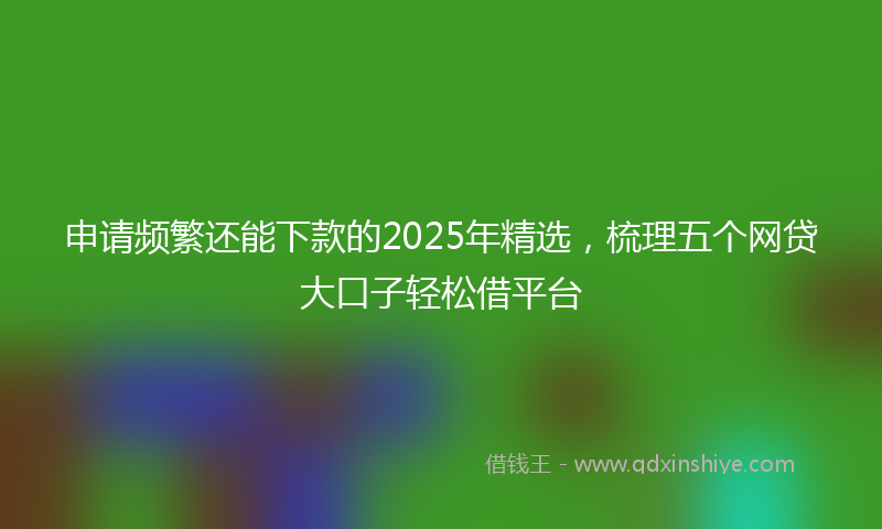 申请频繁还能下款的2025年精选，梳理五个网贷大口子轻松借平台