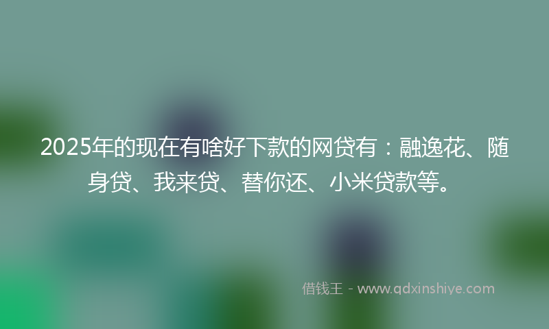 2025年的现在有啥好下款的网贷有：融逸花、随身贷、我来贷、替你还、小米贷款等。