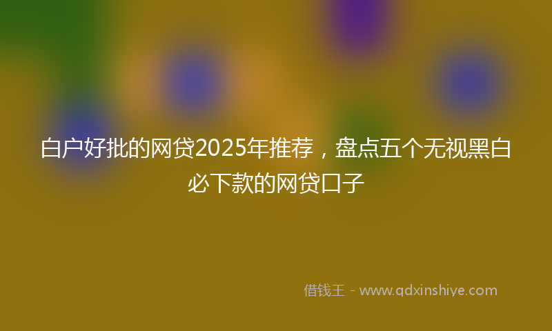 白户好批的网贷2025年推荐，盘点五个无视黑白必下款的网贷口子