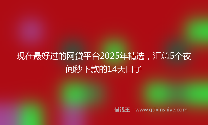 现在最好过的网贷平台2025年精选，汇总5个夜间秒下款的14天口子