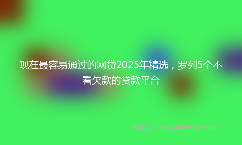 现在最容易通过的网贷2025年精选，罗列5个不看欠款的贷款平台